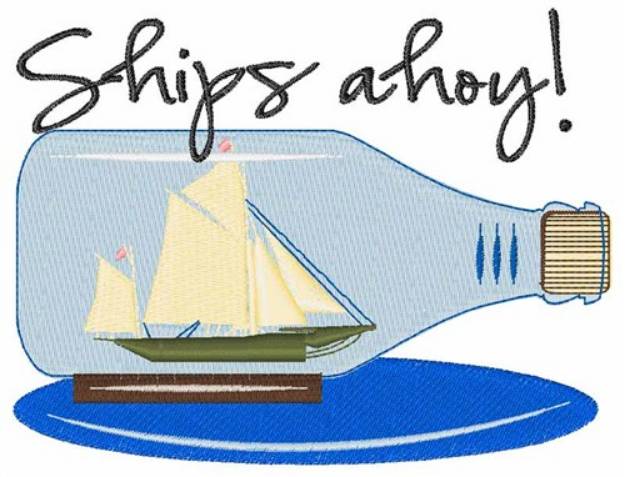 Picture of Ships ahoy Machine Embroidery Design