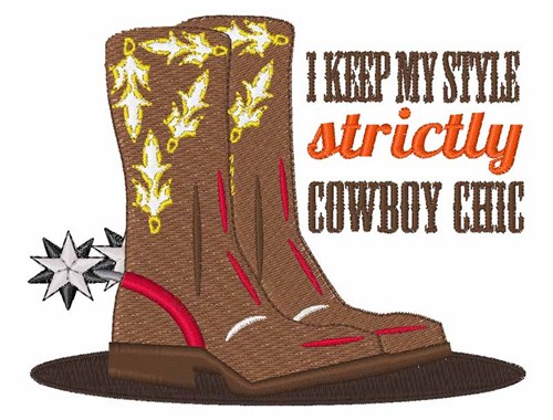 Cowboy Chic Machine Embroidery Design
