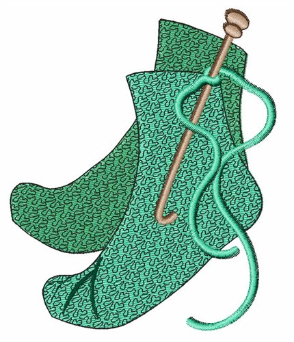Crocheted Booties Machine Embroidery Design