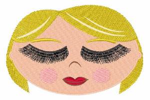 Picture of Long-Lashed Blonde Machine Embroidery Design