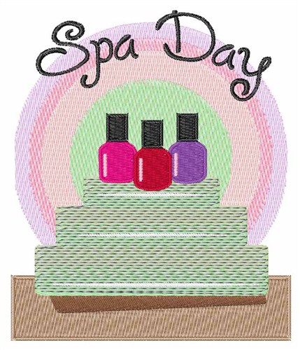 Spa Day Machine Embroidery Design
