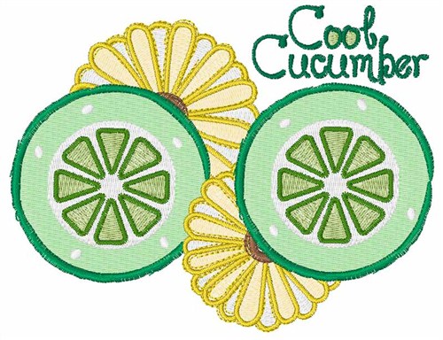 Cool Cucumber Machine Embroidery Design