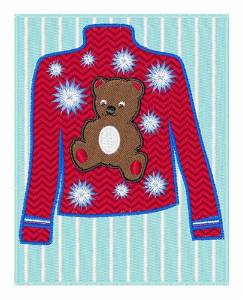 Picture of Teddy Bear Sweater Machine Embroidery Design