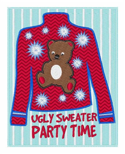 Ugly Sweater Party Machine Embroidery Design