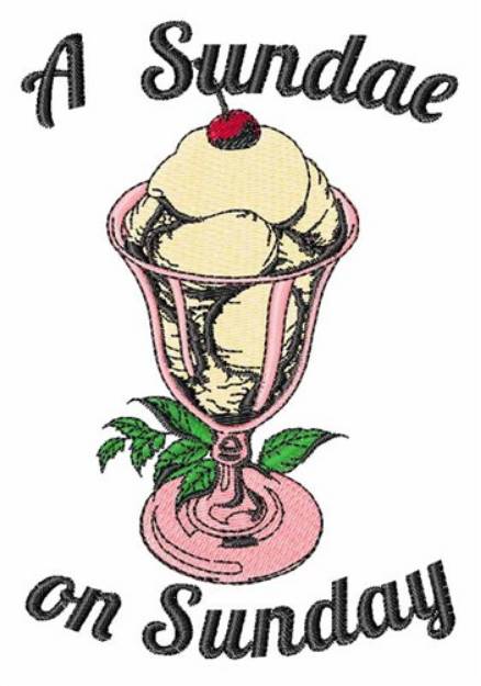 Picture of A Sundae on Sunday Machine Embroidery Design
