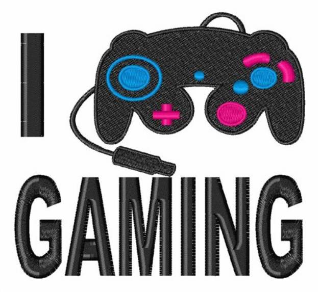 Picture of I Love Gaming Machine Embroidery Design