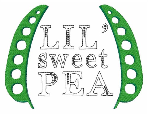 Lil Sweet Pea Machine Embroidery Design
