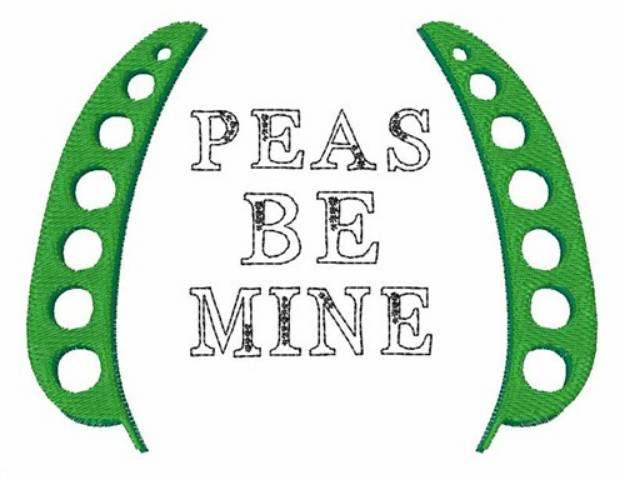 Picture of Peas Be Mine Machine Embroidery Design
