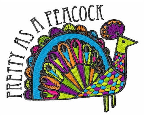 Pretty as a Peacock Machine Embroidery Design