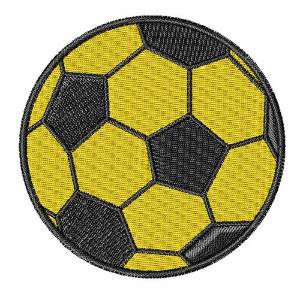 Picture of Yellow Soccer Ball Machine Embroidery Design