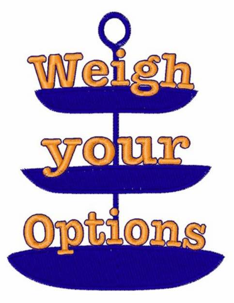 Picture of Weigh Your Options Machine Embroidery Design