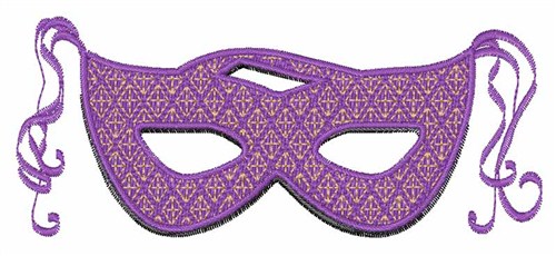 Lavender Party Mask Machine Embroidery Design