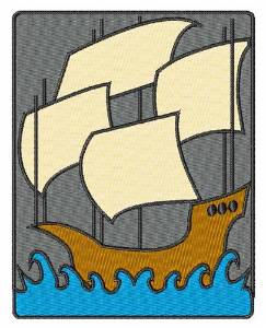 Picture of Columbus Ship Machine Embroidery Design