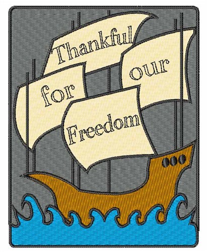 Thankful for our Freedom Machine Embroidery Design