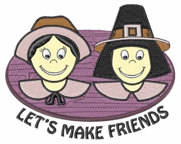 Picture of Lets Make Friends Machine Embroidery Design