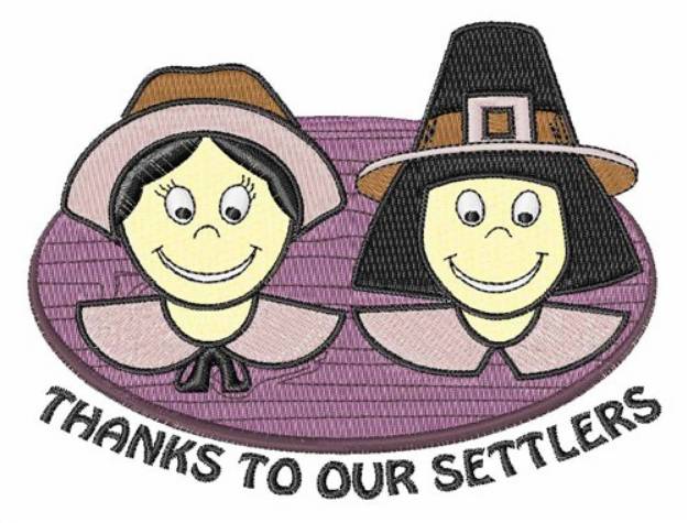 Picture of Thanks to our Settlers Machine Embroidery Design