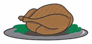 Picture of Turkey on Platter Machine Embroidery Design