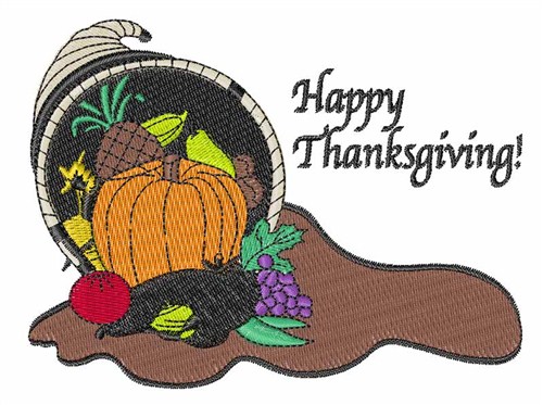 Happy Thanksgiving Machine Embroidery Design
