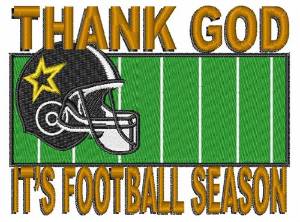 Picture of Thank God Its Football Machine Embroidery Design