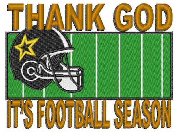 Picture of Thank God Its Football Machine Embroidery Design