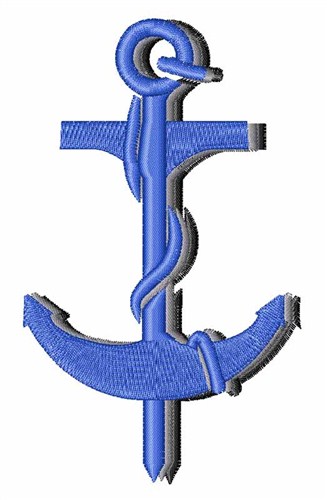 Blue Anchor Machine Embroidery Design