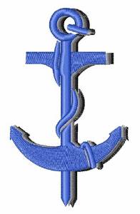 Picture of Blue Anchor Machine Embroidery Design