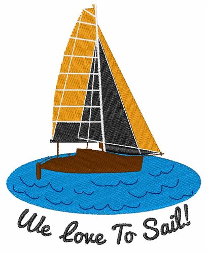 Love to Sail Machine Embroidery Design