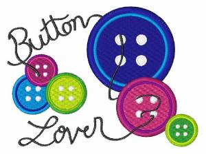 Picture of Button Lover Machine Embroidery Design