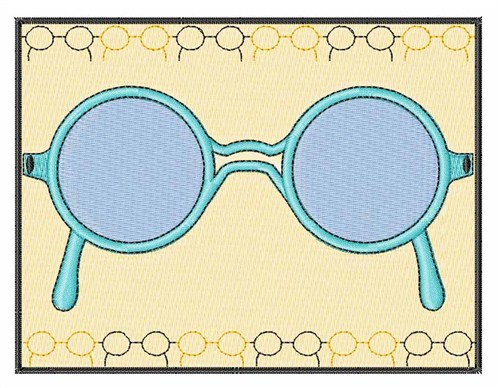 Framed Glasses Machine Embroidery Design