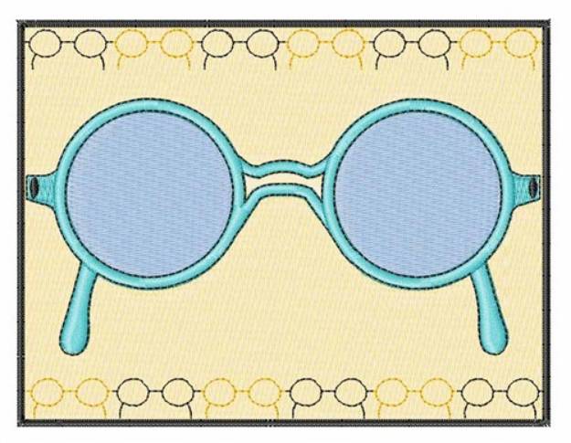 Picture of Framed Glasses Machine Embroidery Design