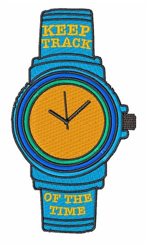 Keep Track of Time Machine Embroidery Design