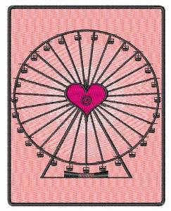 Picture of Love Ferris Wheel Machine Embroidery Design