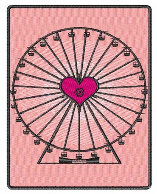 Picture of Love Ferris Wheel Machine Embroidery Design