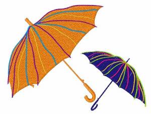 Picture of Striped Unbrellas Machine Embroidery Design