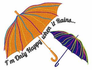 Picture of Happy When it Rains Machine Embroidery Design