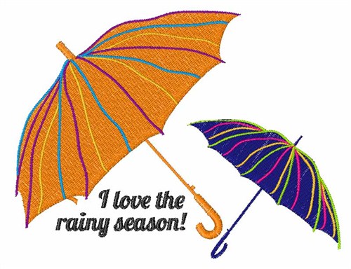 Rainy Season Machine Embroidery Design