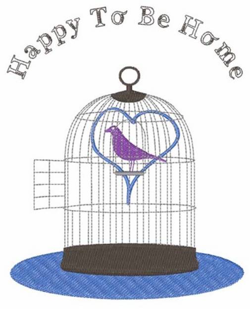 Picture of Happy to be Home Machine Embroidery Design