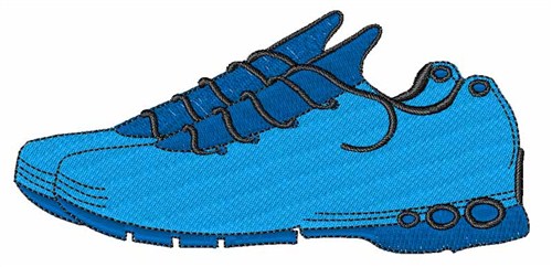 Blue Sneakers Machine Embroidery Design