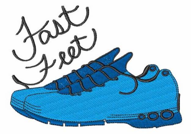 Picture of Fast Feet Machine Embroidery Design