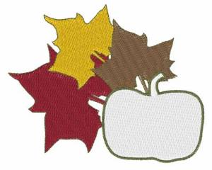 Picture of Leaves & Pumpkin Machine Embroidery Design