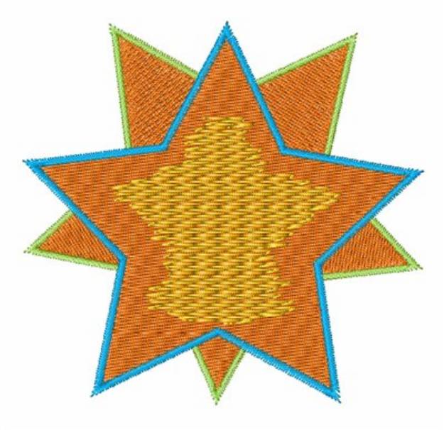 Picture of Over-Lapped Stars Machine Embroidery Design