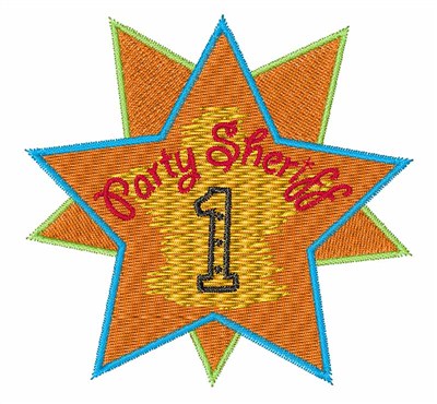 Party Sheriff Machine Embroidery Design