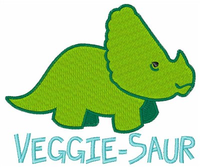 Veggie-Saur Machine Embroidery Design