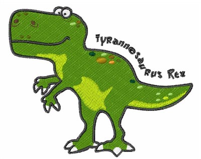 Tyrannesaurus Machine Embroidery Design