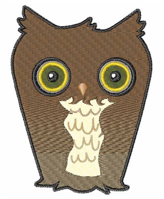 Brown Owl Machine Embroidery Design