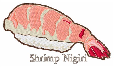 Shrimp Nigiri Machine Embroidery Design