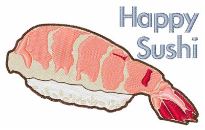 Happy Sushi Machine Embroidery Design