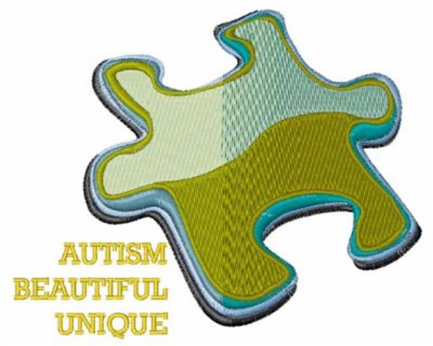 Picture of Autism Beautiful Unique Machine Embroidery Design