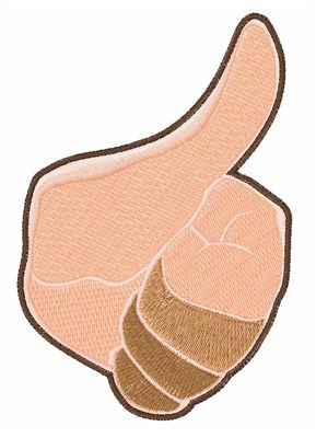 Thumbs Up Machine Embroidery Design