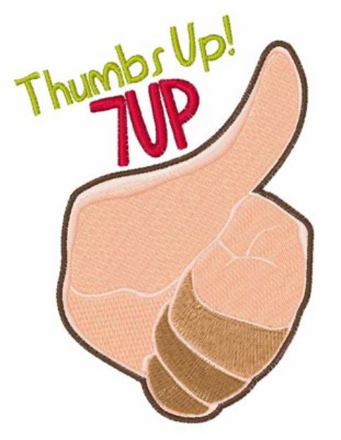 Picture of Thumbs Up 7up Machine Embroidery Design